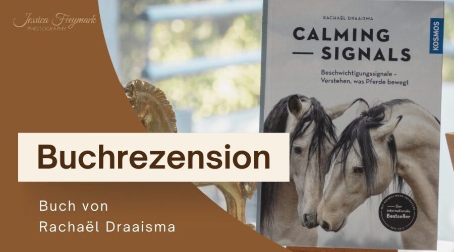 Vorschaubild Buchrezension Calming Signals mit dem Buchcover im Hintergrund