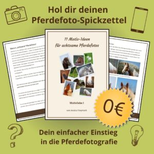 Hol dir deinen Pferdefoto-Spickzettel für 0€ - Dein einfacher Einstieg in die Pferdefotografie